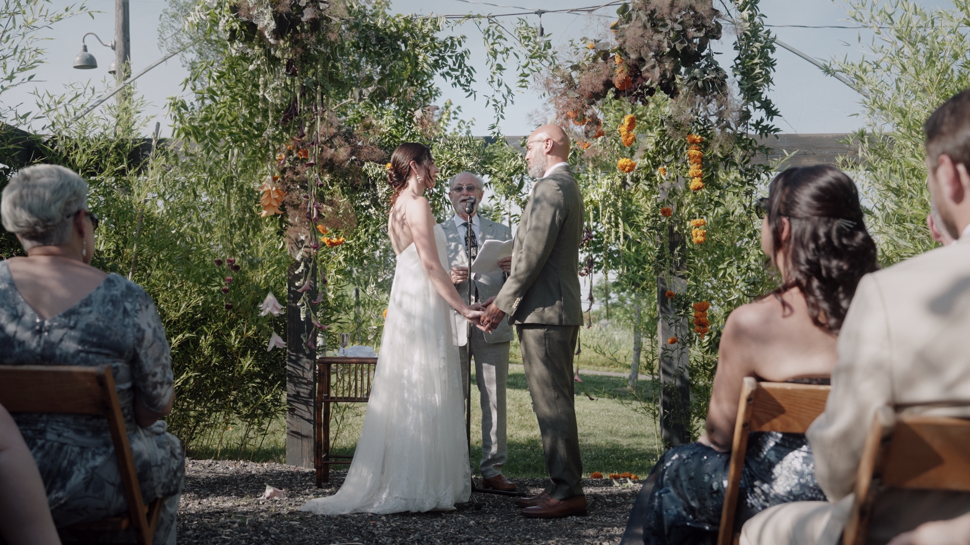 Jewish Wedding Ceremony at Audrey's Farmhouse Greenhouses