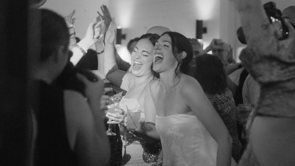 Hudson Valley Bride dancing with her Maid of Honor at Audrey's Farmhouse