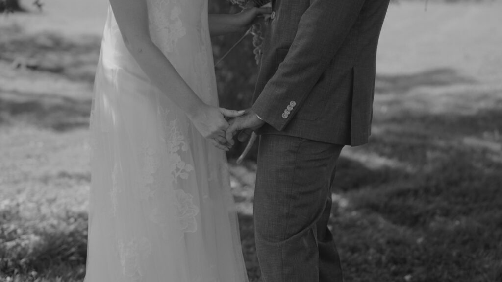 Hudson Valley couple holding hands