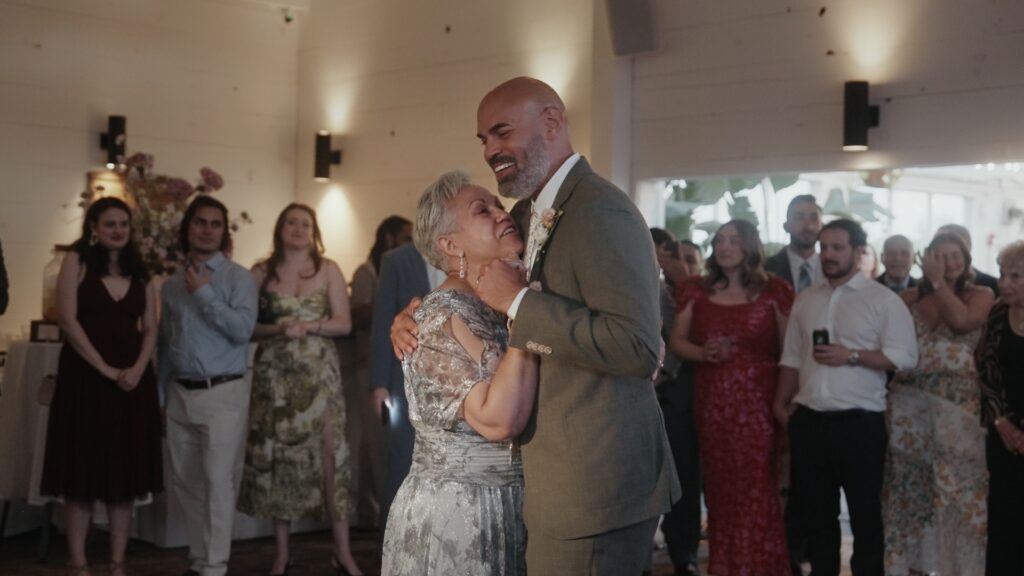 Mother of the groom dance at Audrey's farmhouse
